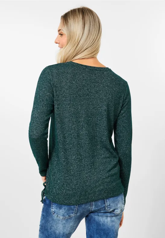Cosy shirt in gemengde look ponderosa pine green melange