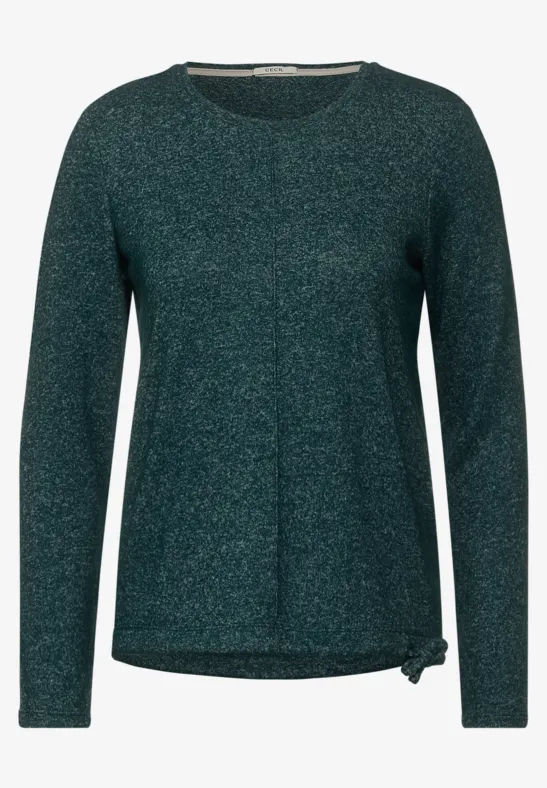 Cosy shirt in gemengde look ponderosa pine green melange