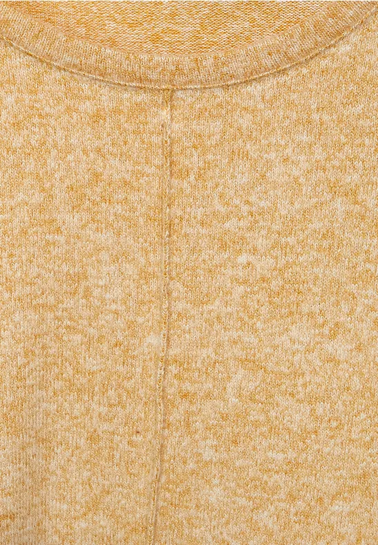 Cosy shirt in gemengde look curry yellow melange