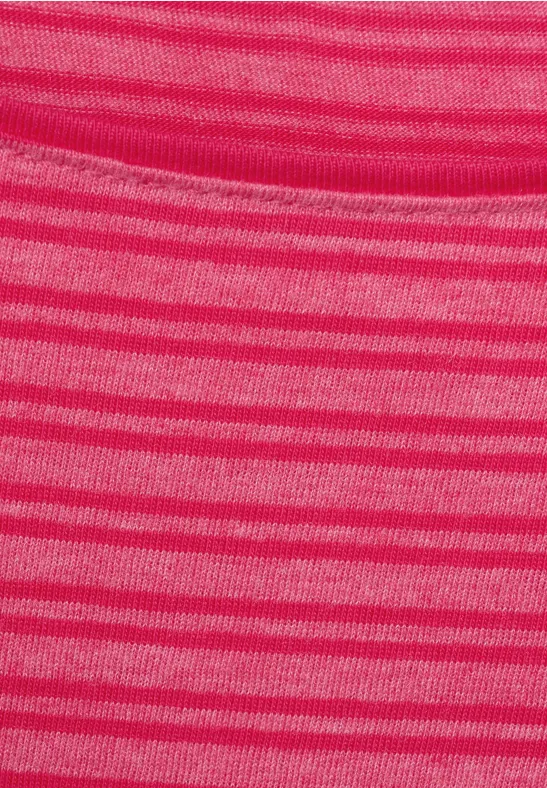 Shirt met gestreept patroon dynamic pink melange