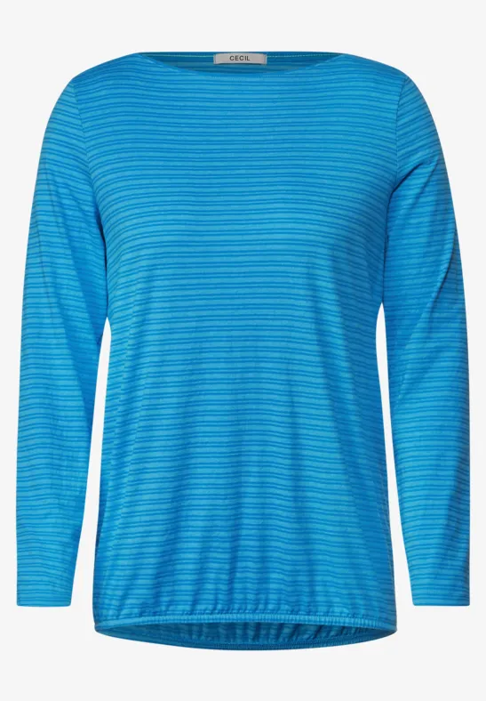 Shirt met gestreept patroon club blue melange