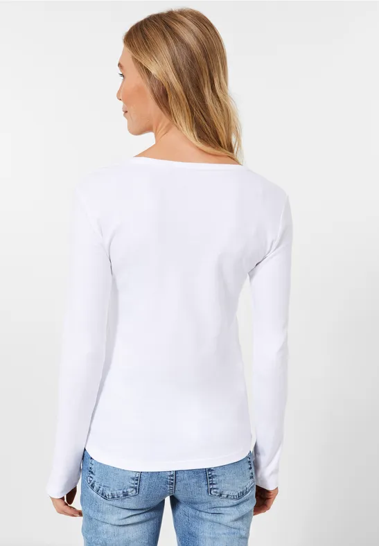 T-shirt basique à manches longues White