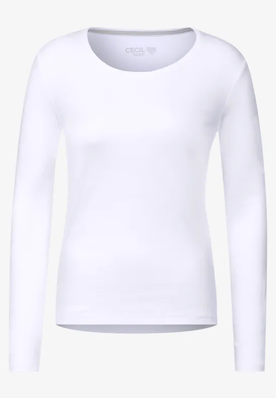 T-shirt basique à manches longues White