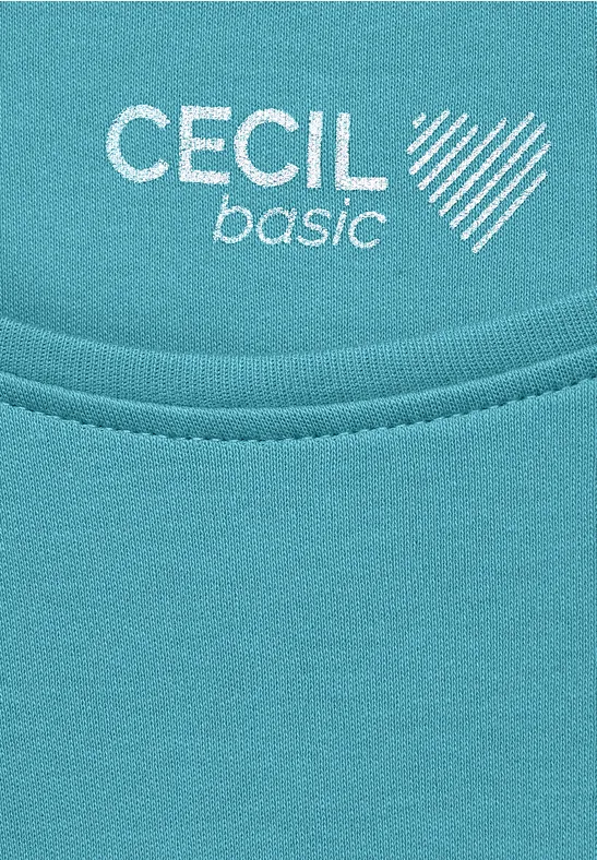 T-shirt basique à manches longues aquatic blue