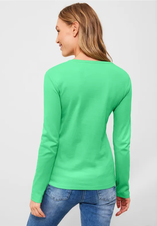 T-shirt basique à manches longues smash green