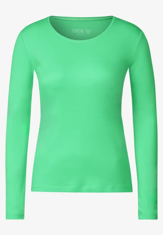 T-shirt basique à manches longues smash green