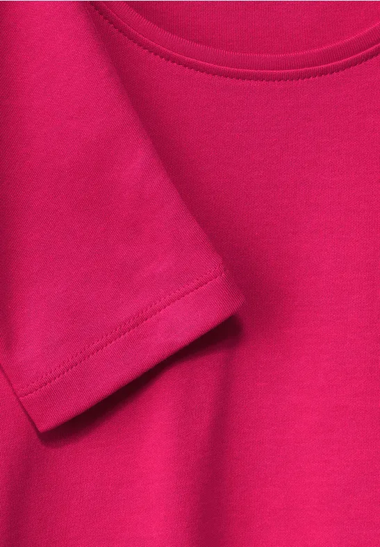Basic Langarmshirt fresh pink