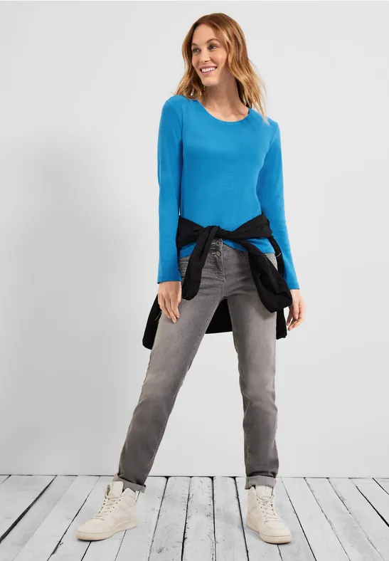 Basic Langarmshirt club blue