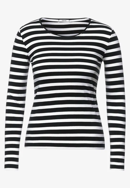 Shirt mit Streifenmuster Black