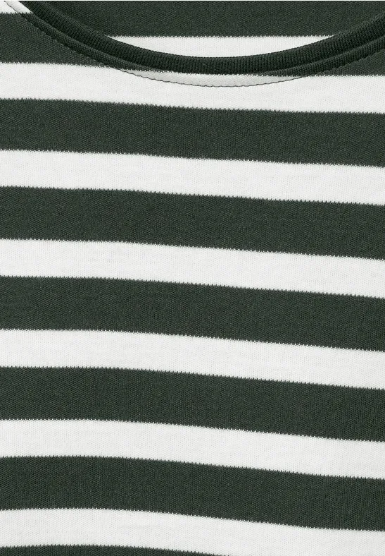 Shirt met gestreept patroon deep pine green