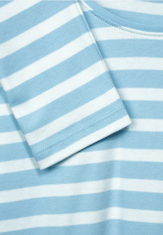 Shirt met gestreept patroon faded blue