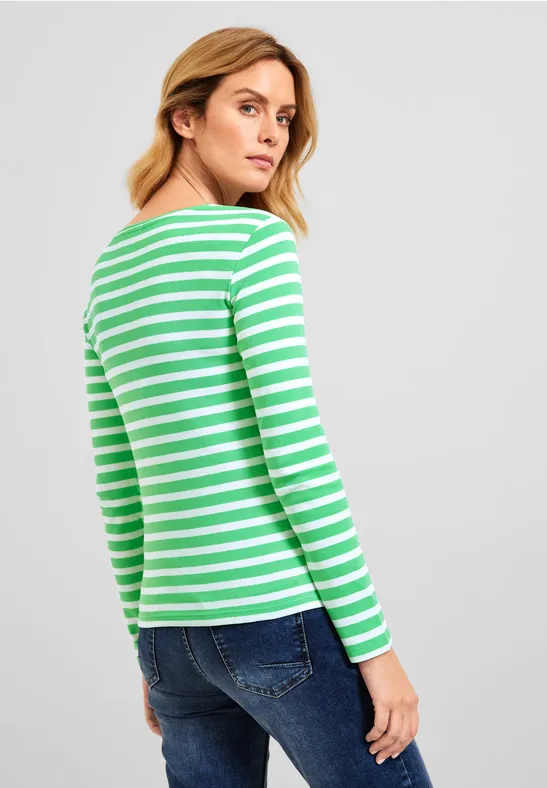 T-shirt à rayures smash green