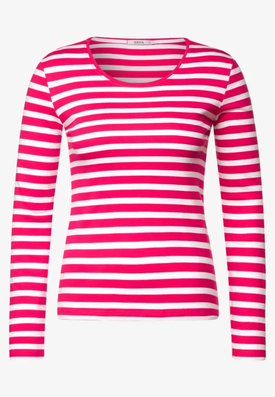 T-shirt à rayures fresh pink