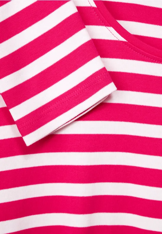 T-shirt à rayures fresh pink
