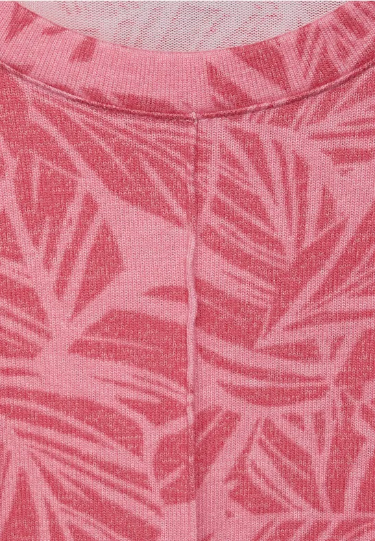 Cosy Print Shirt frosted rose melange