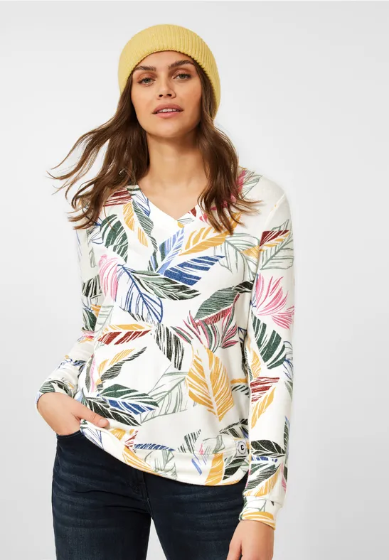 T-shirt cosy feel avec imprimé vanilla white