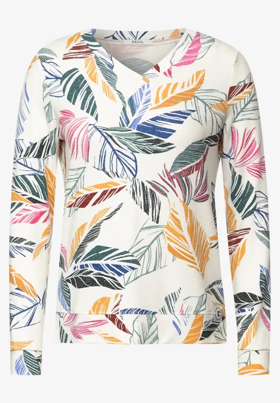 T-shirt cosy feel avec imprimé vanilla white