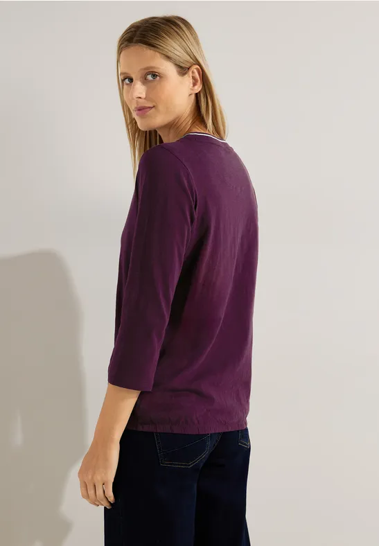 Shirt im Tunika Style deep berry