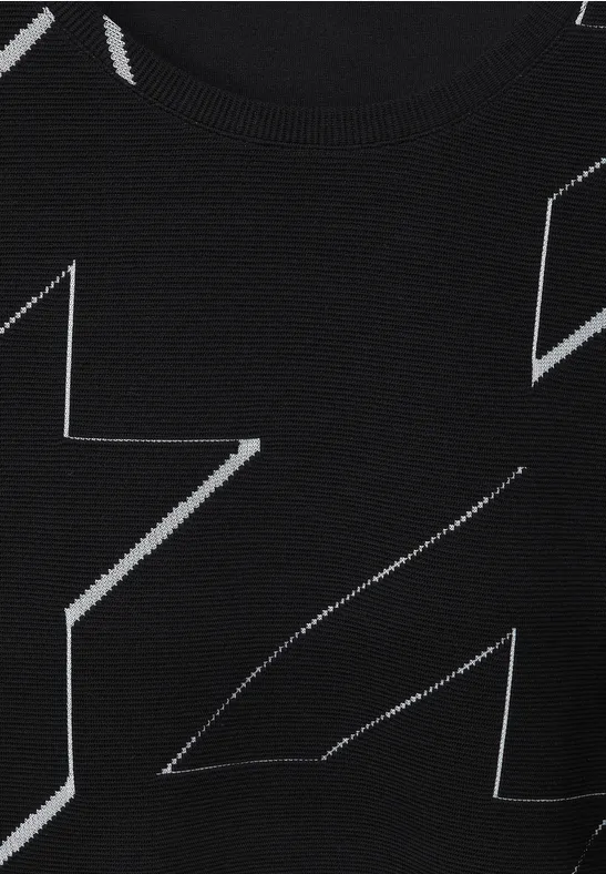 Shirt met lange mouwen en print Black