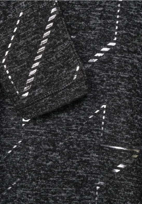 T-shirt à manches longues avec un imprimé alu black melange