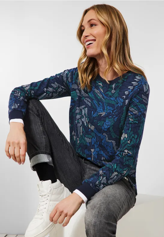 T-shirt avec imprimé deep blue