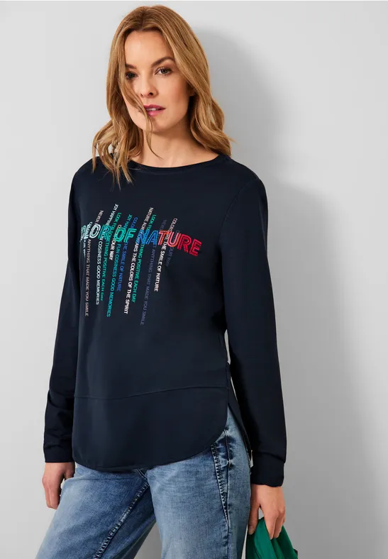 Shirt met wording deep blue