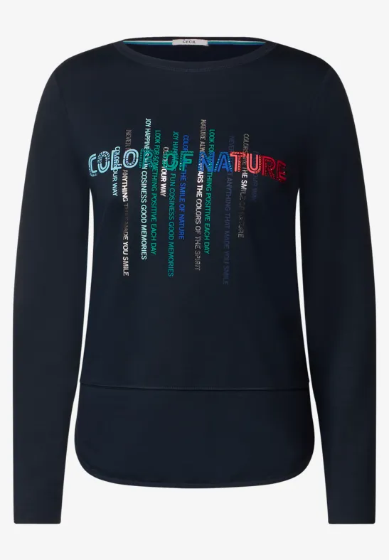 Shirt met wording deep blue