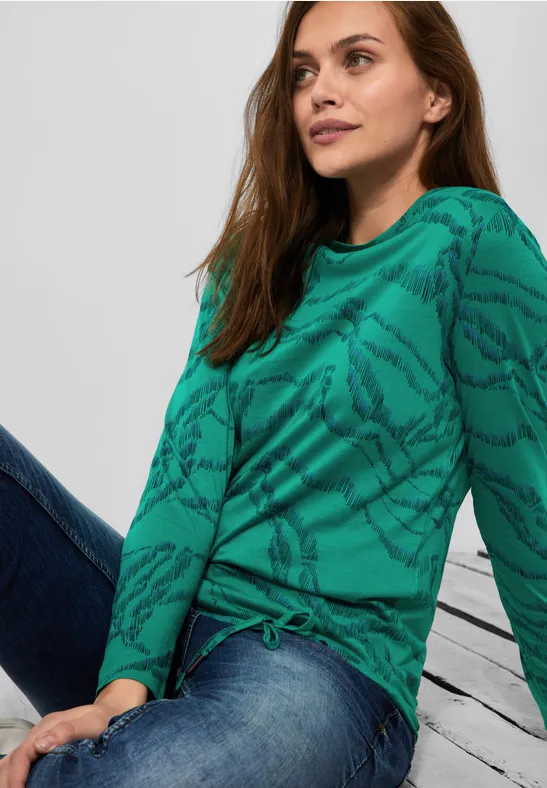 T-shirt à imprimé abstrait smaragd green