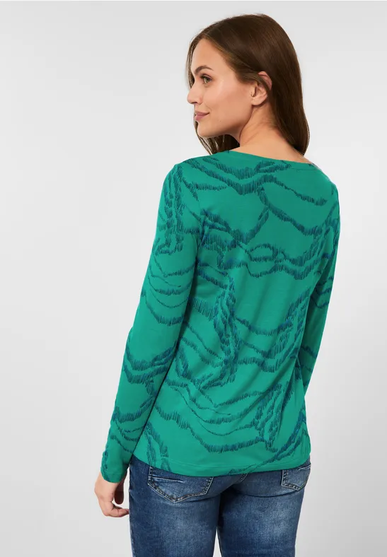 T-shirt à imprimé abstrait smaragd green