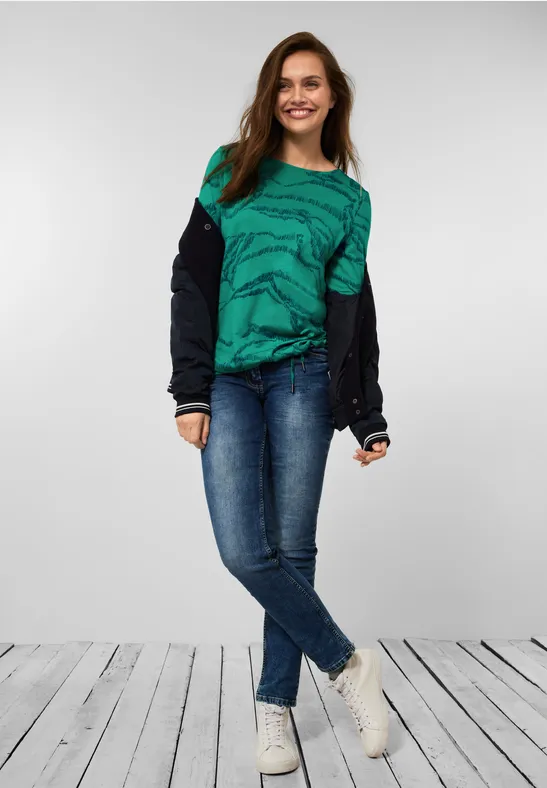 T-shirt à imprimé abstrait smaragd green