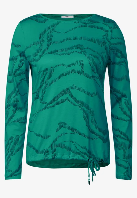 T-shirt à imprimé abstrait smaragd green