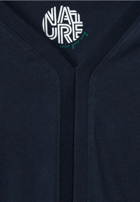 T-shirt style tunique deep blue
