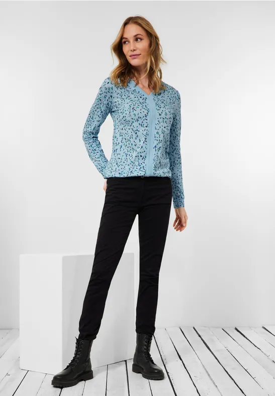 Chemisier à col en V faded blue