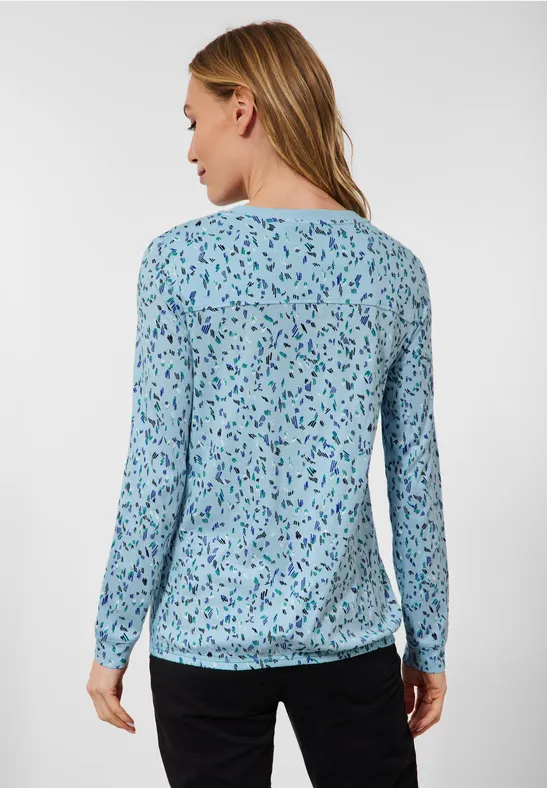 Chemisier à col en V faded blue