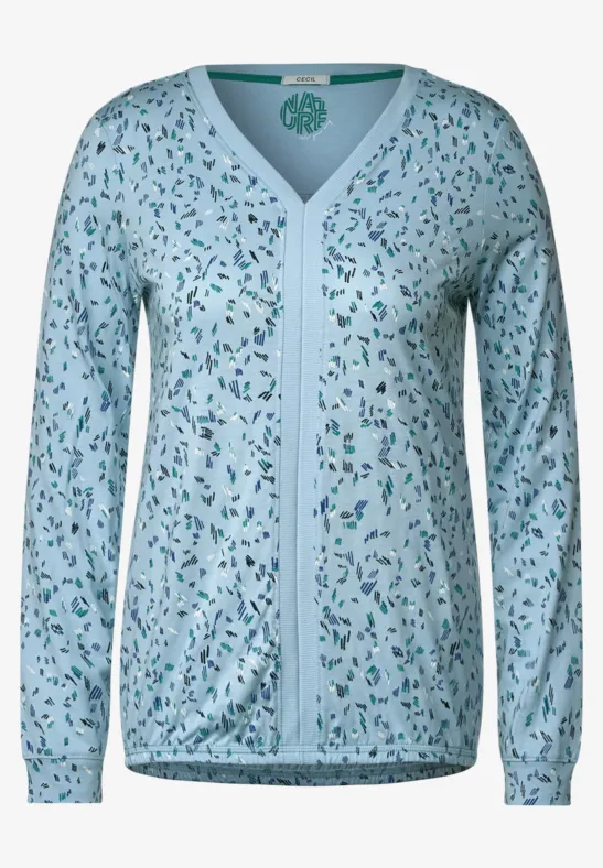 Chemisier à col en V faded blue