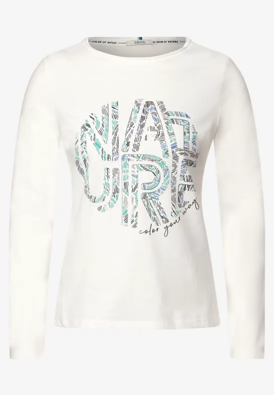 T-shirt à imprimé photo vanilla white