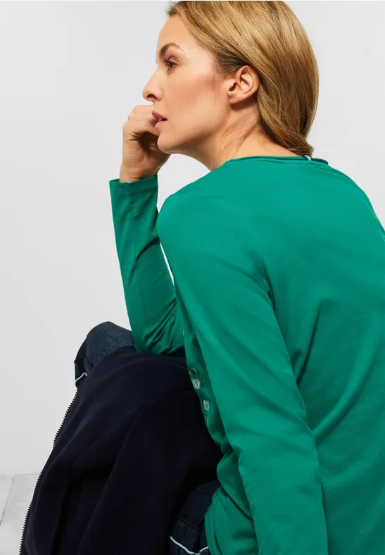Shirt met fotoprint smaragd green