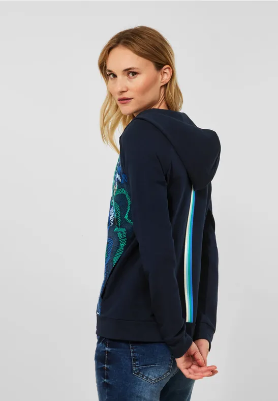 Shirtjas met print deep blue