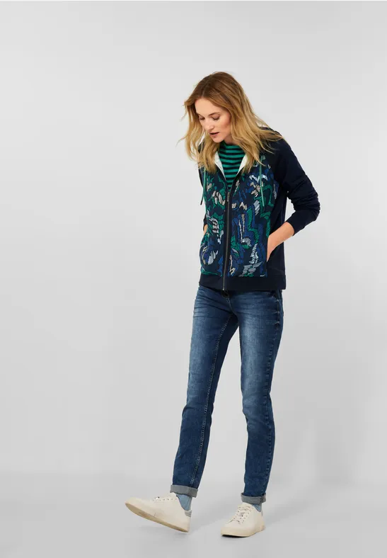 Shirtjas met print deep blue