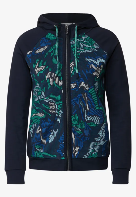 Shirtjas met print deep blue