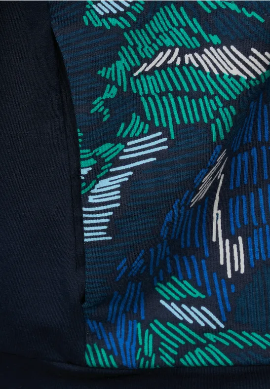 Shirtjas met print deep blue