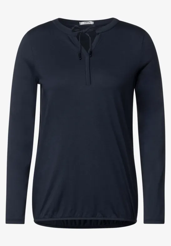 Shirt in tuniek-style deep blue