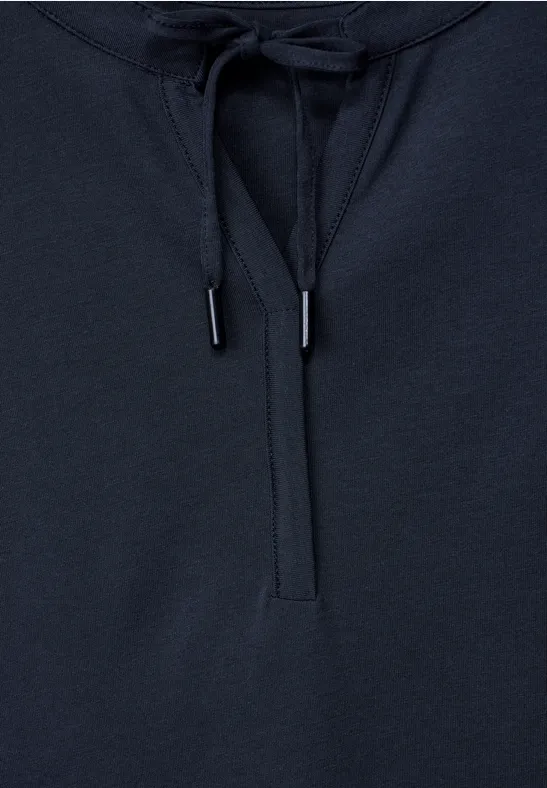 Shirt in tuniek-style deep blue