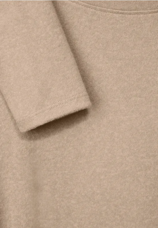 Gemêleerd shirt almond beige melange