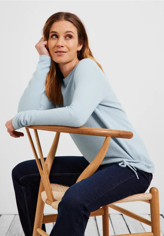 Gemêleerd shirt faded blue melange