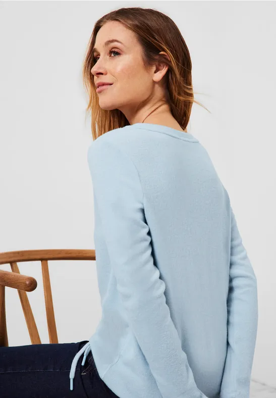 Gemêleerd shirt faded blue melange