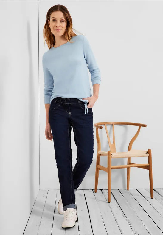 Gemêleerd shirt faded blue melange