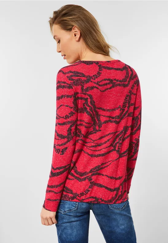 T-shirt avec imprimé all-over strong red melange