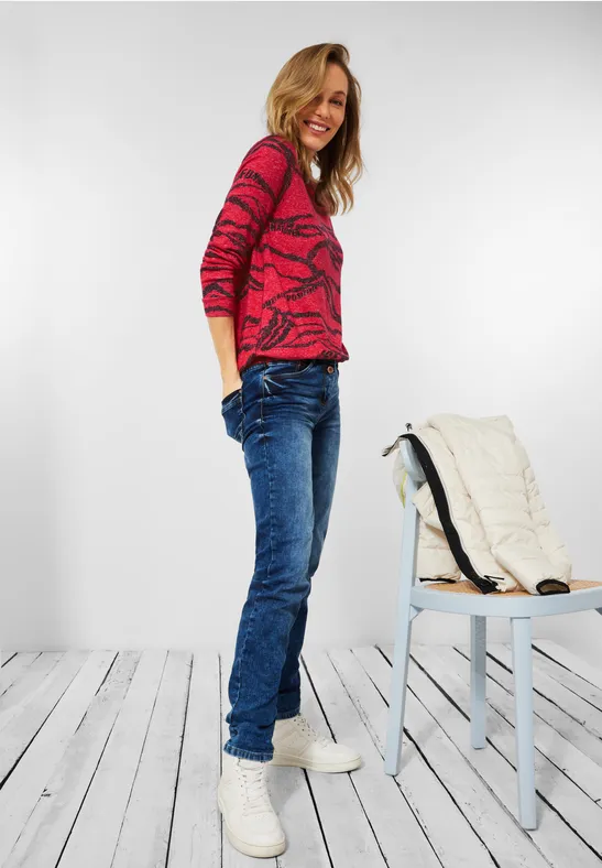T-shirt avec imprimé all-over strong red melange