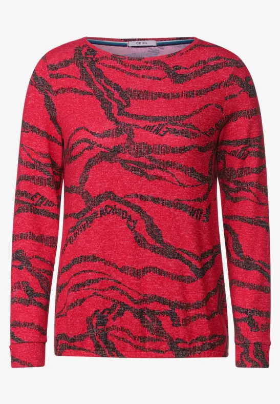 T-shirt avec imprimé all-over strong red melange